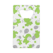 Pattern of Green Elephants, Cute Elephants, stars (Dos)
