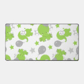 Pattern of Green Elephants, Cute Elephants, stars (Recto)