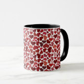 Pattern of Hearts Stylish Modern Pink Red Chic Mok (Voorkant rechts)