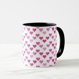 Pattern of Hearts Stylish Modern White Pink Chic  Mok