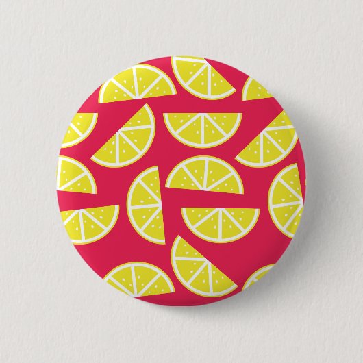 pattern of lemon ronde button 5,7 cm (Voorkant)