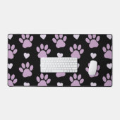 Pattern of paws, Dog paws, Lilac paws, Hearts (Clavier et souris)