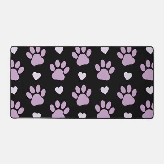 Pattern of paws, Dog paws, Lilac paws, Hearts (Recto)