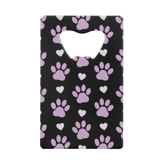 Pattern of paws, Dog paws, Lilac paws, Hearts (Devant)