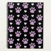 Pattern of paws, Dog paws, Lilac paws, Hearts (Devant)
