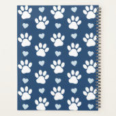 Pattern of paws, Dog paws, White paws, Blue Hearts (Dos)