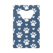 Pattern of paws, Dog paws, White paws, Blue Hearts (Dos)