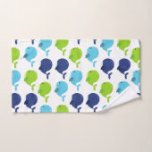 Pattern of Whales, Cute Whales, Sea Animals (Serviette à main)