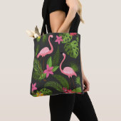 Pattern Peacock roze met ventilator Draagtas (Dichtbij)