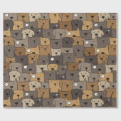 Pattern Pets Cute Dogs Lover Cadeaupapier (Vlak)