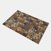 Pattern Pets Cute Dogs Lover Deurmat (Schuin)
