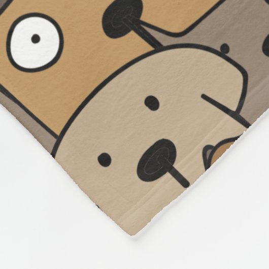 Pattern Pets Cute Dogs Lover Fleece Deken (Hoek)