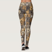 Pattern Pets Cute Dogs Lover Leggings (Achterkant)
