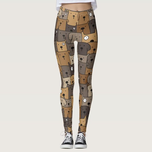 Pattern Pets Cute Dogs Lover Leggings (Voorkant)