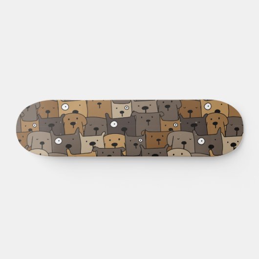 Pattern Pets Cute Dogs Lover Skateboard (Horizontaal)