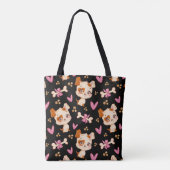 Pattern Pets Cute Funny Puppy Lover Draagtas (Achterkant)