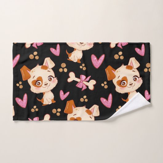 Pattern Pets Cute Funny Puppy Lover Handdoek (Handdoek)