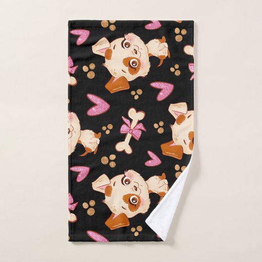 Pattern Pets Cute Funny Puppy Lover Handdoek (Handdoek)