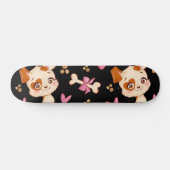 Pattern Pets Cute Funny Puppy Lover Skateboard (Horizontaal)
