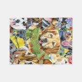 Pattern Pets Dogs Animals Lover Fleece Deken (Voorkant (Horizontaal))