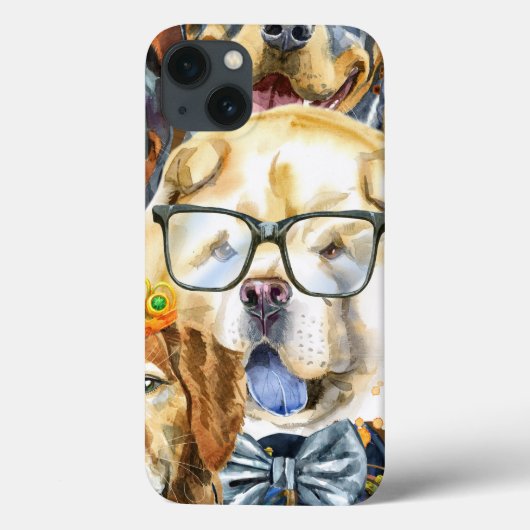 Pattern Pets Dogs Dierenvrienden Case-Mate iPhone Case (Achterkant)
