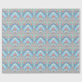 ~ Pattern Pink Blue Aqua Yellow Shades ~ Cadeaupapier (Vlak)