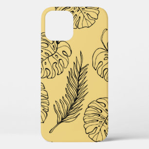 Pattern Plants Leaf from tropical forests and Mons iPhone 12 Hoesje