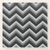Pattern Retro Zig Zag Chevron Glazen Onderzetter (Voorkant)
