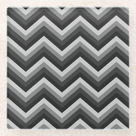 Pattern Retro Zig Zag Chevron Glazen Onderzetter (Voorkant)