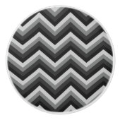 Pattern Retro Zig Zag Chevron Keramische Knop (Voorkant)