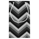 Pattern Retro Zig Zag Chevron Klein Cadeauzakje (Achterkant)