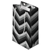 Pattern Retro Zig Zag Chevron Klein Cadeauzakje (Voorkant Gekanteld)