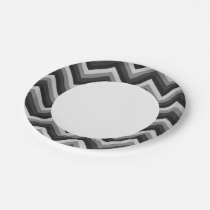 Pattern Retro Zig Zag Chevron Papieren Bordje