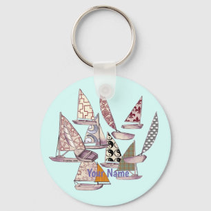 Pattern Sailships Sleutelhanger