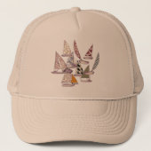 Pattern Sailships Trucker Pet (Voorkant)