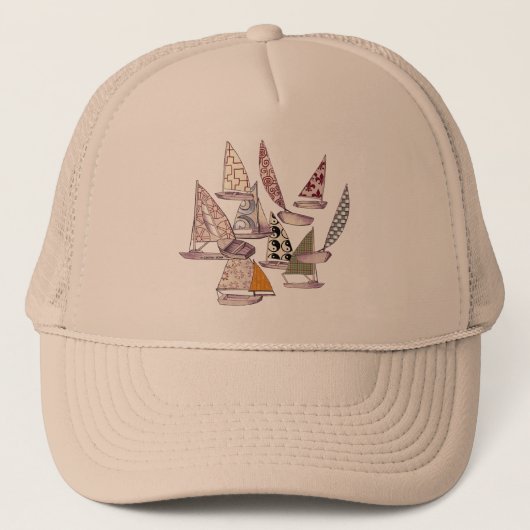 Pattern Sailships Trucker Pet (Voorkant)