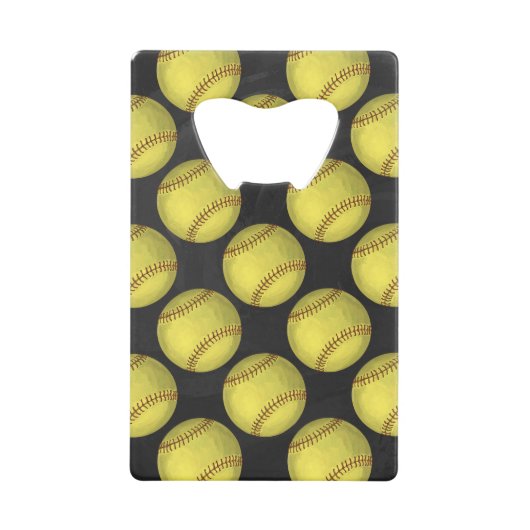 Pattern Softball Kredietkaart Flessenopener (Voorkant)