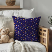 Pattern space lavender orange dark blue kussen