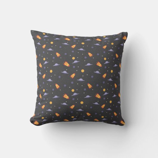 Pattern space lavender orange gray kussen (Voorkant)
