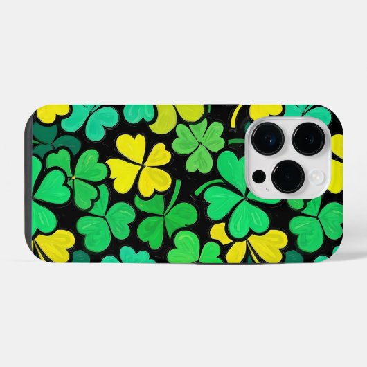 Pattern St. Patrick's Day Clovers iPhone Hoesje (Achterkant horizontaal)