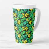 Pattern St. Patrick's Day Clovers Latte Mok (Rechterhoek)
