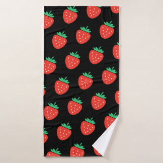 pattern strawberries badhanddoek