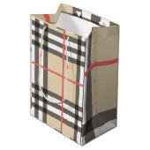 Pattern Stylish Scottish Geometric Mode Medium Cadeauzakje (Voorkant Gekanteld)