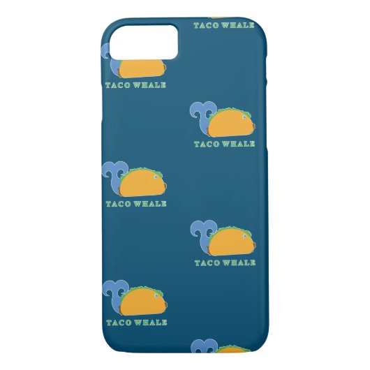 Pattern Taco Whale Cartoon Character Case-Mate iPhone Case (Achterkant)