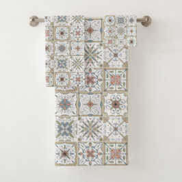 Pattern Tile Mosaic Bad Handdoek