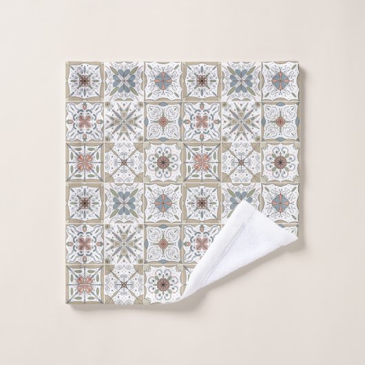 Pattern Tile Mosaic Bad Handdoek (Wasdoekje)