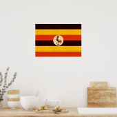  Pattern Ugandan Flag Poster (Keuken)