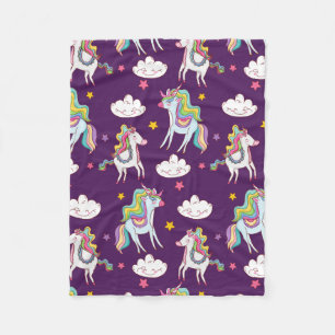 Pattern Unicorn Funny Magic Horse Fleece Deken