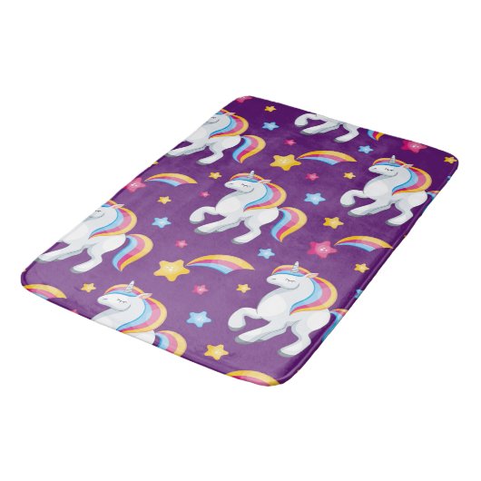 Pattern Unicorn Magic Horse Cute Badmat (Gekanteld)