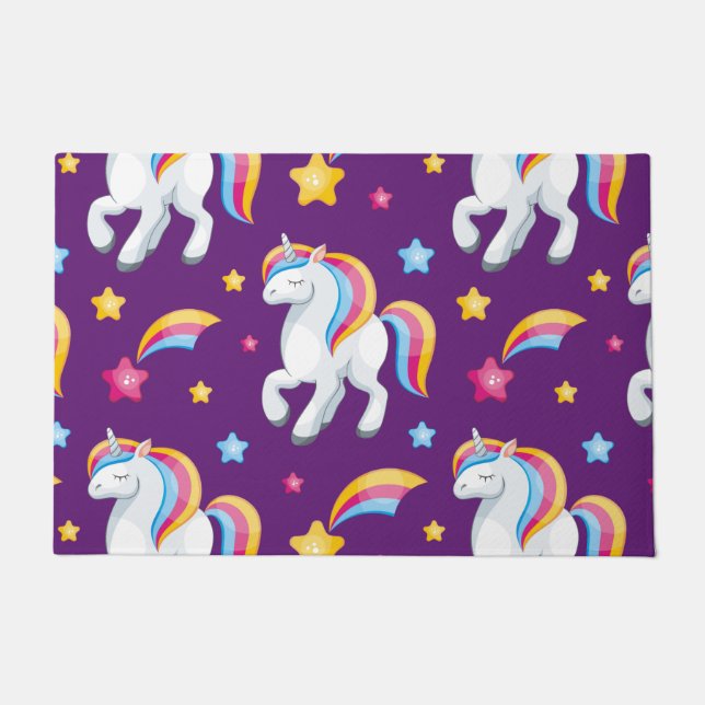 Pattern Unicorn Magic Horse Cute Deurmat (Voorkant)